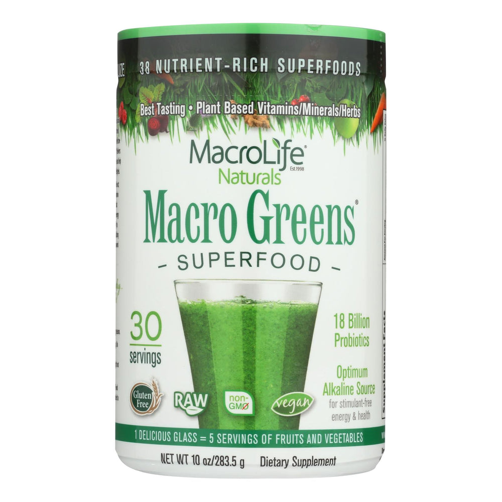 Macrolife Naturals Macro Greens, 10 Oz