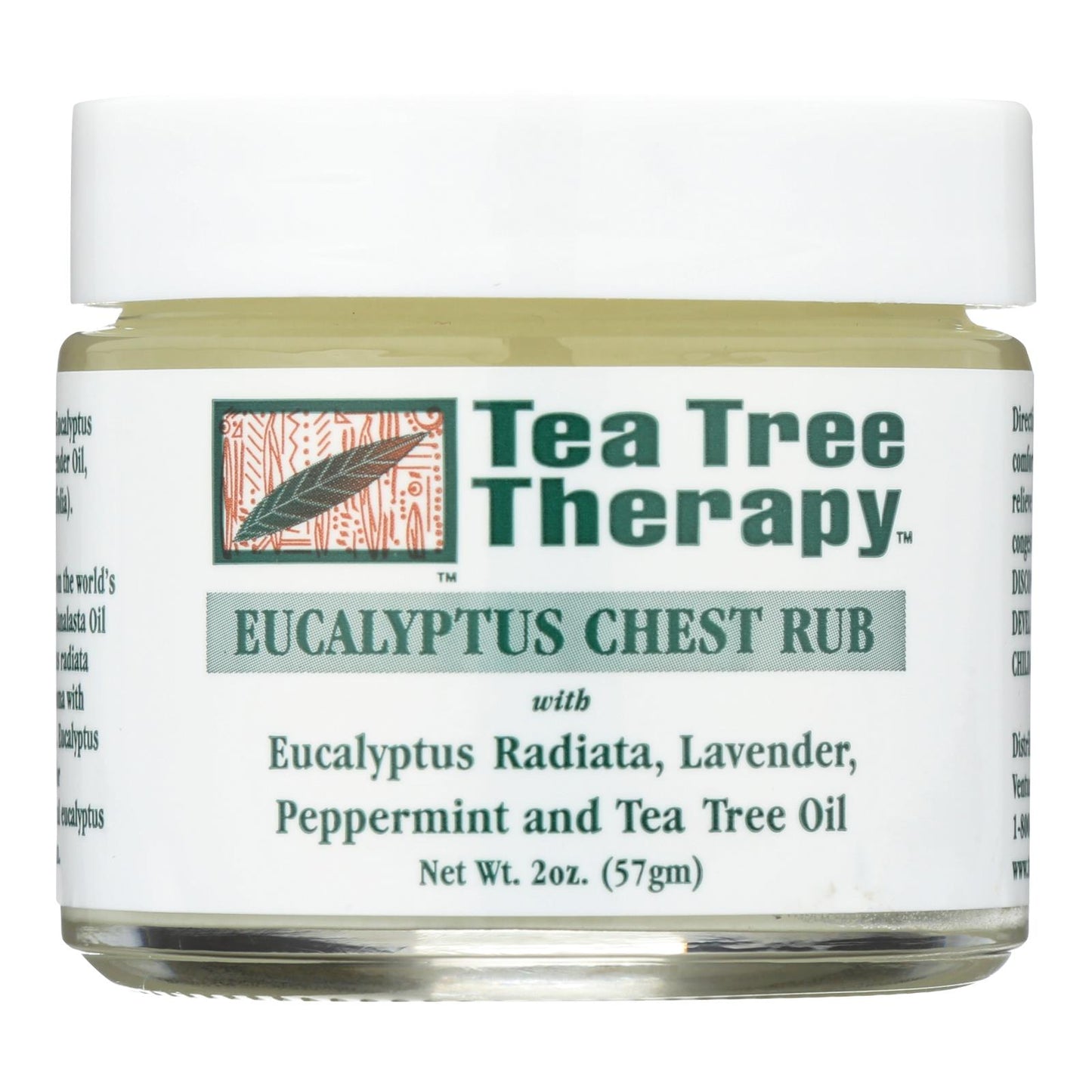
                  
                    Tea Tree Therapy Eucalyptus Chest Rub Eucalyptus Australiana Lavender Peppermint And Tea Tree Oil, 2 Oz
                  
                