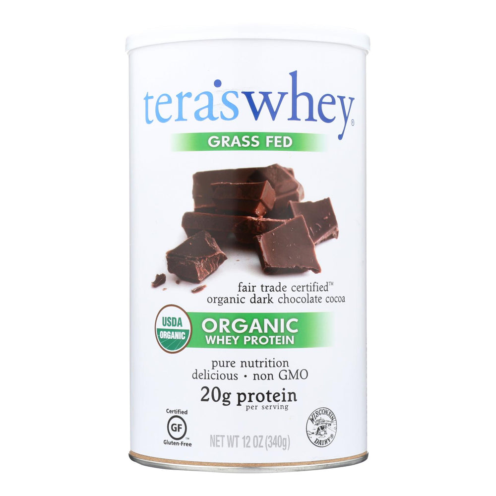 
                  
                    Teras Whey Protein Powder, Whey, Organic, Fair Trade Certified Dark Chocolate Cocoa, 12 Oz
                  
                