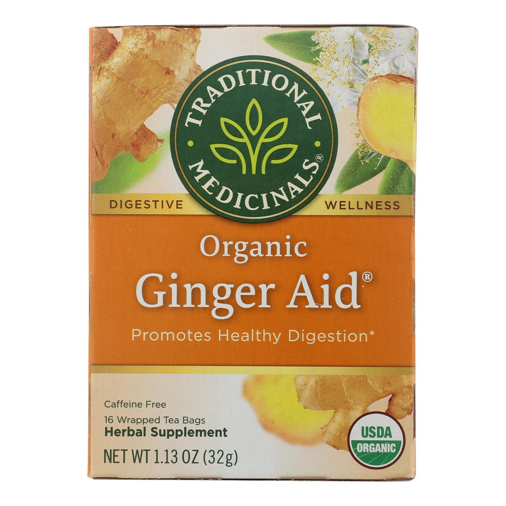 
                  
                    Traditional Medicinals Organic Ginger Aid Herbal Tea, 16 Tea Bags, Case Of 6
                  
                