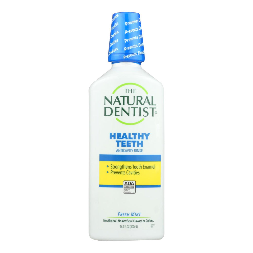 Natural Dentist Healthy Teeth And Gums Anticavity Fluoride Rinse, Fresh Mint, 16.9 Oz
