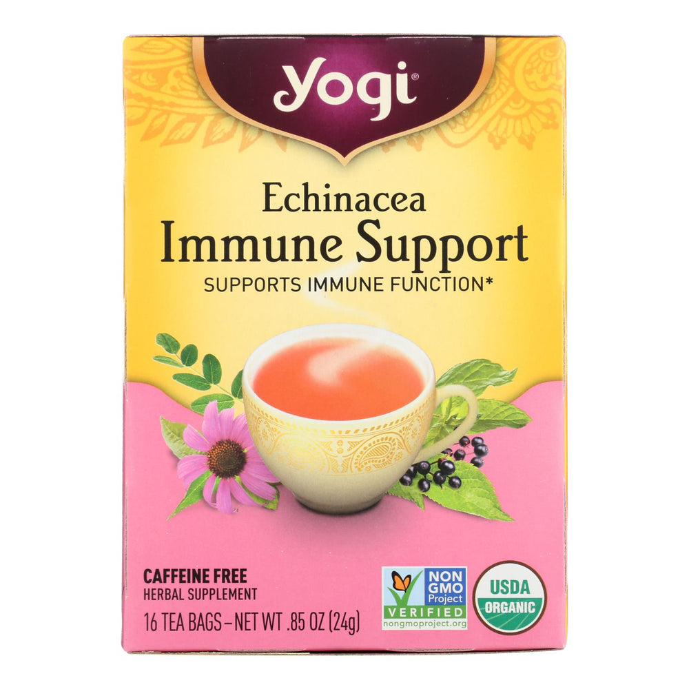 
                  
                    Yogi Immune Support Herbal Tea Echinacea, 16 Tea Bags, Case Of 6
                  
                