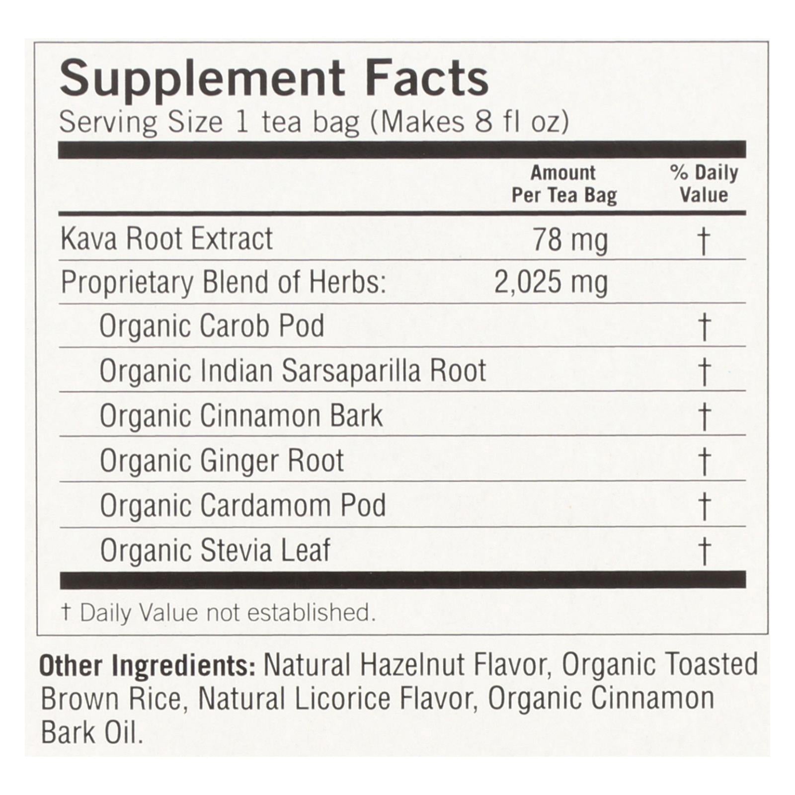 Yogi Kava Stress Relief Herbal Tea Caffeine Free 16 Bag, Case of 6