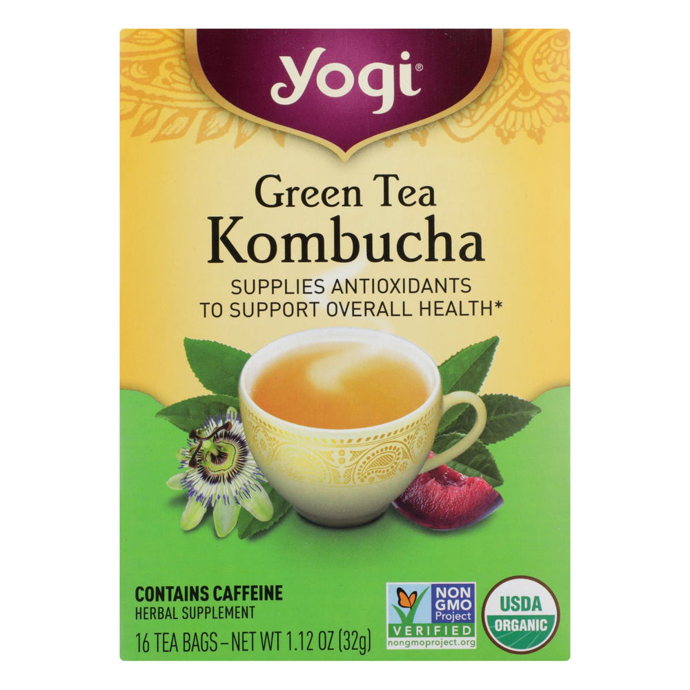
                  
                    Yogi Herbal Green Tea Kombucha, 16 Tea Bags, Case Of 6
                  
                