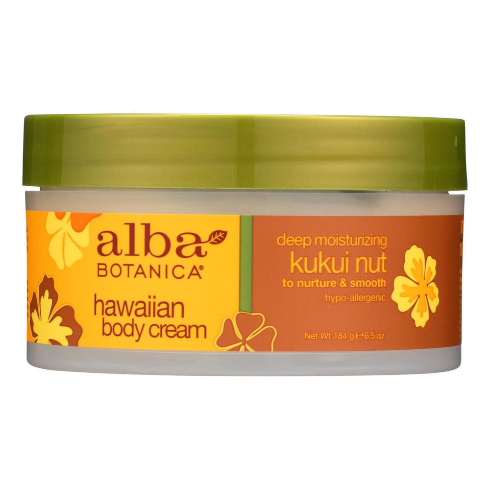 Alba Botanica Hawaiian Body Cream Kukui Nut, 6.5 Oz
