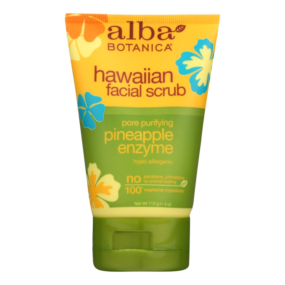 Alba Botanica Hawaiian Facial Scrub Pineapple Enzyme - 4 fl oz.