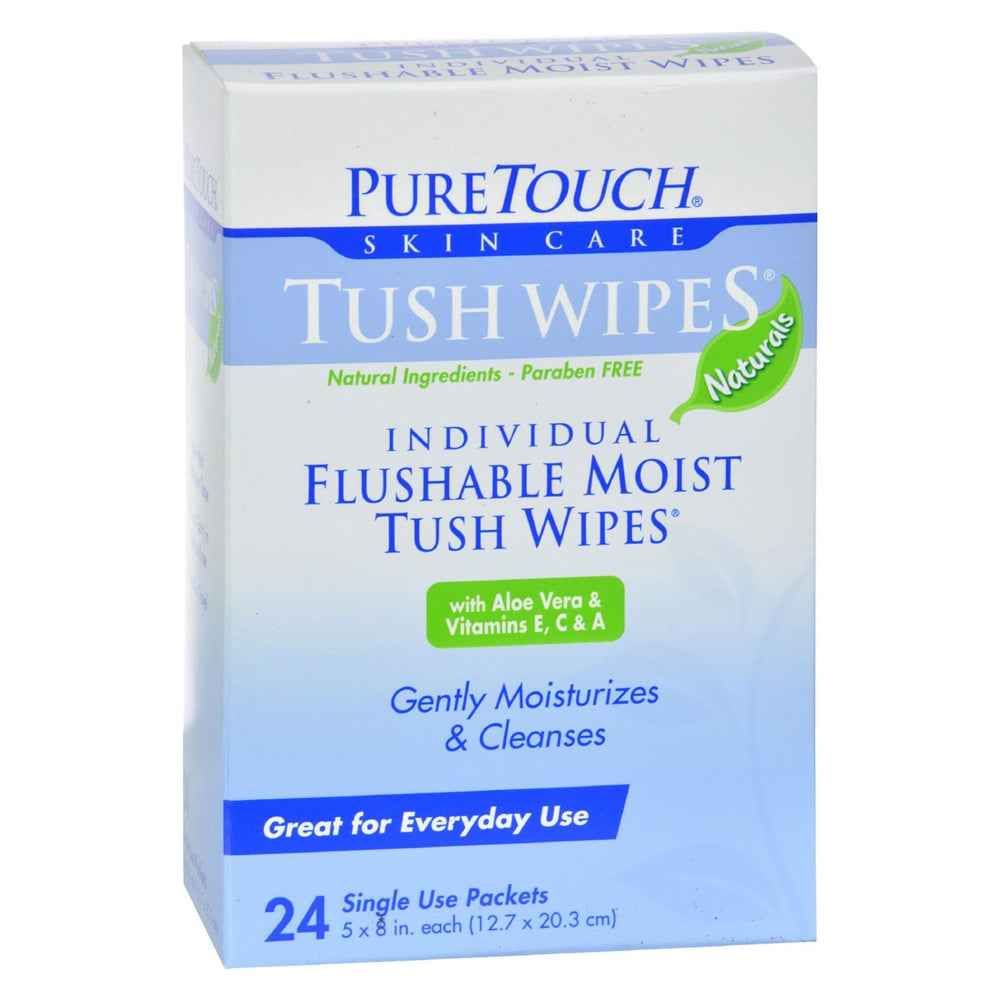 Puretouch Tush Wipes Flushable, 24 Wipes