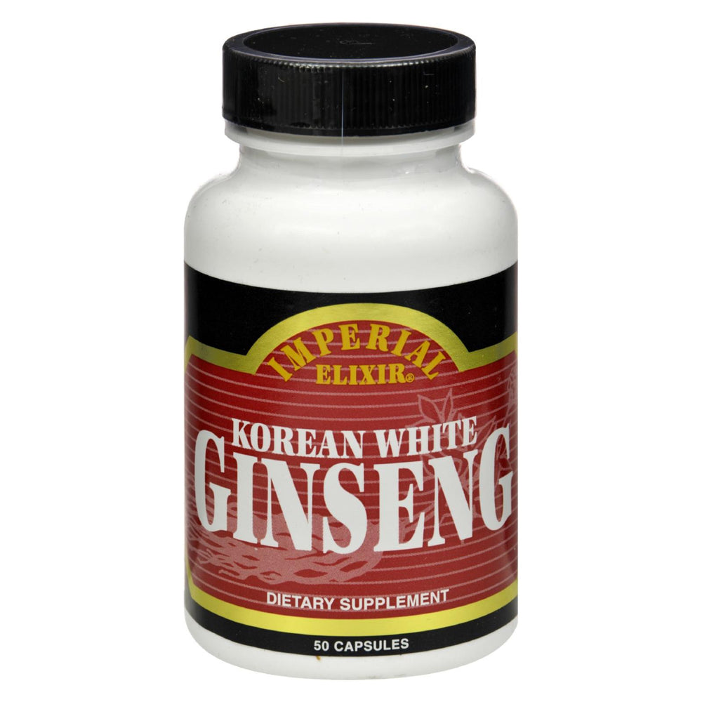 Imperial Elixir Korean White Ginseng, 500 Mg, 50 Capsules
