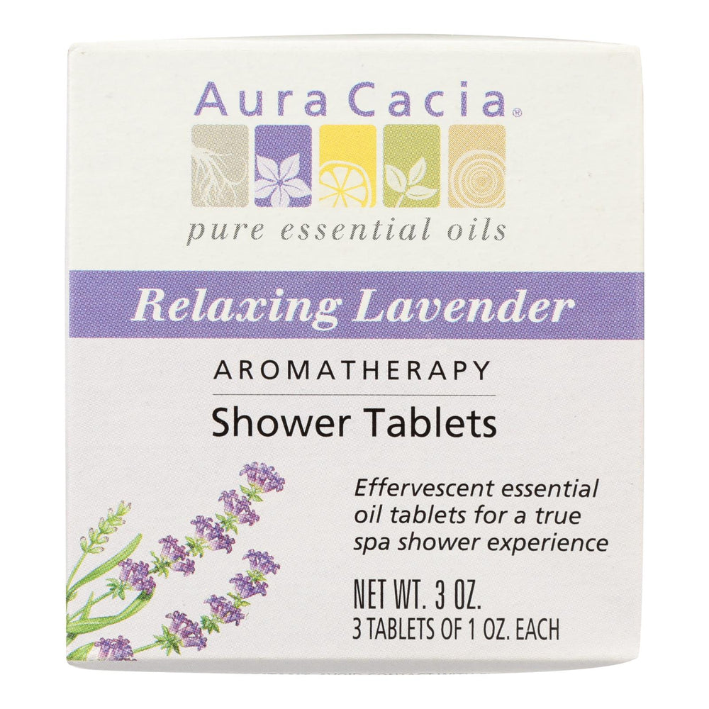 Aura Cacia Aromatherapy Shower Tablets Relaxing Lavender, 3 Tablets