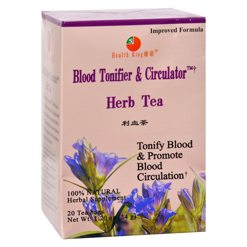 Health King Medicinal Teas Blood Tonifier And Circulator Herb Tea, 20 Tea Bags