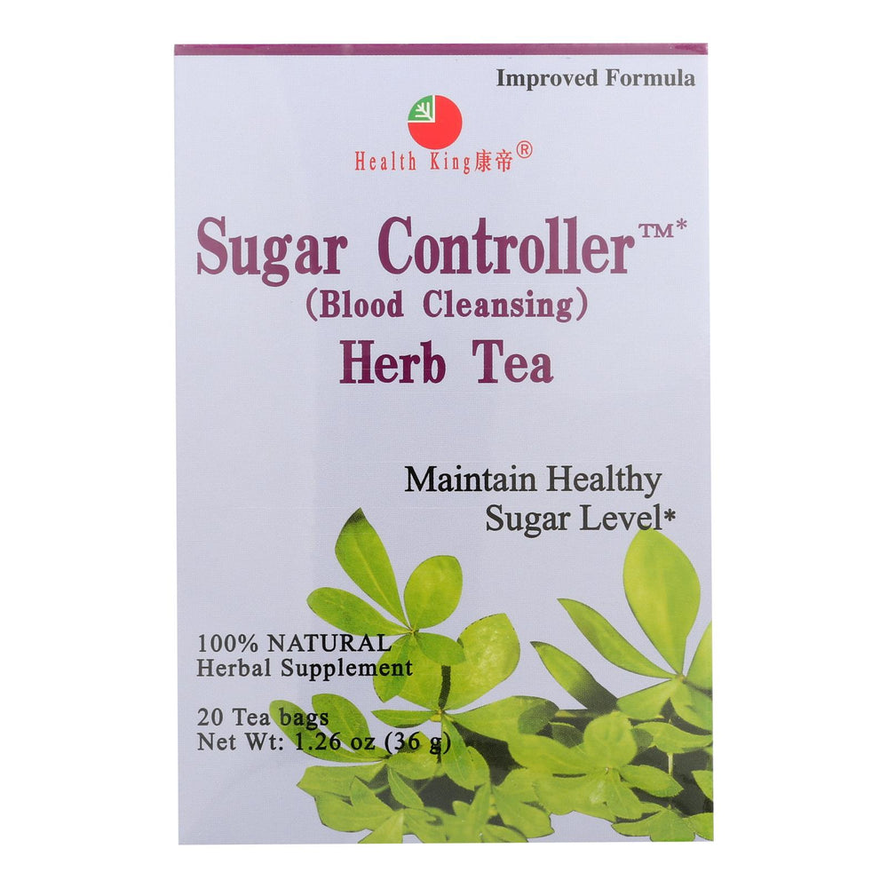 Health King Sugar Controller Blood Cleansing Herb Tea, 20 Tea Bags