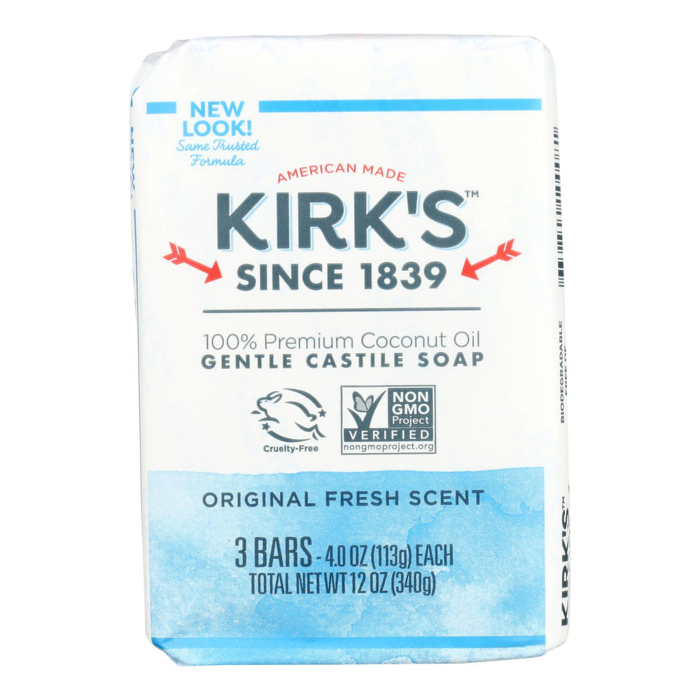 
                  
                    Kirk's Natural Castile Soap Original, 4 Oz Each - Pack Of 3
                  
                