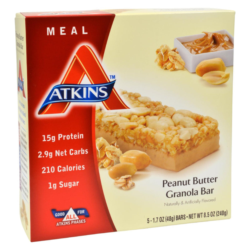 Atkins Advantage Bar Peanut Butter Granola, 5 Bars