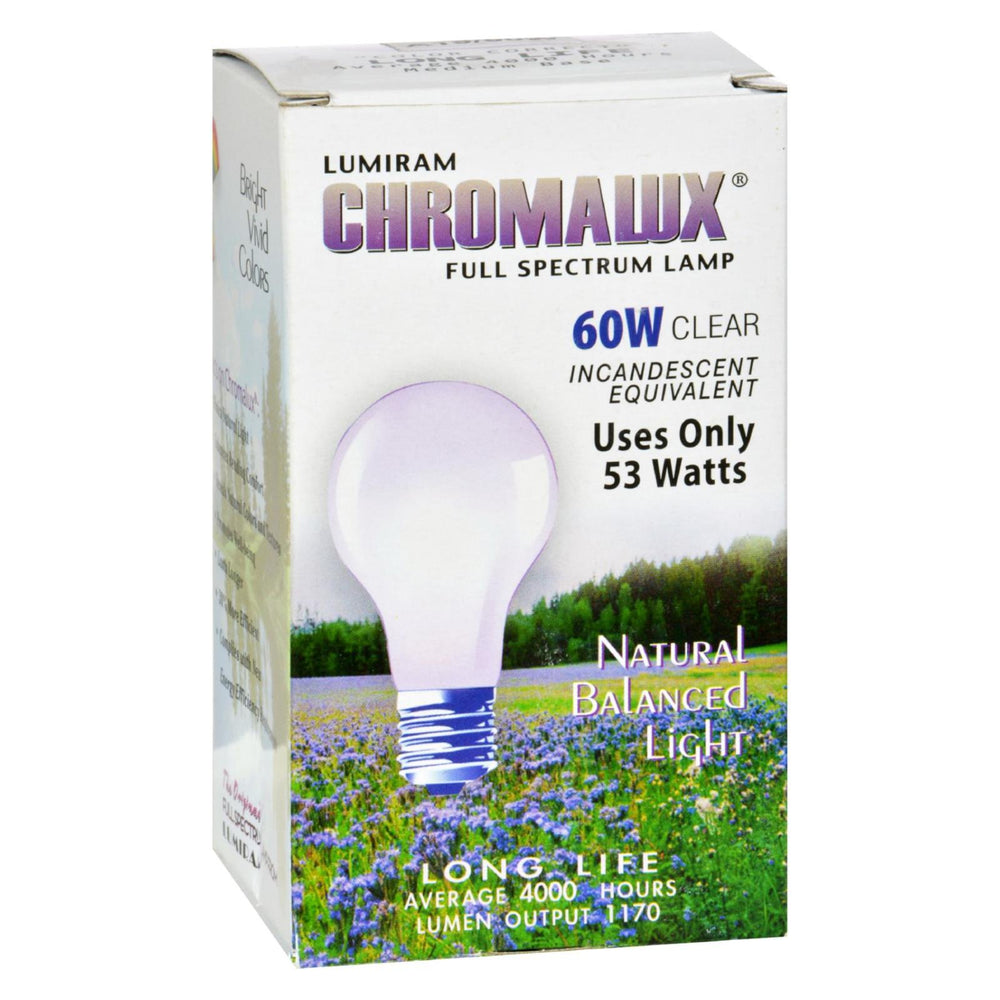 Chromalux Standard Clear Light Bulb, 60 Watt, 1 Bulb