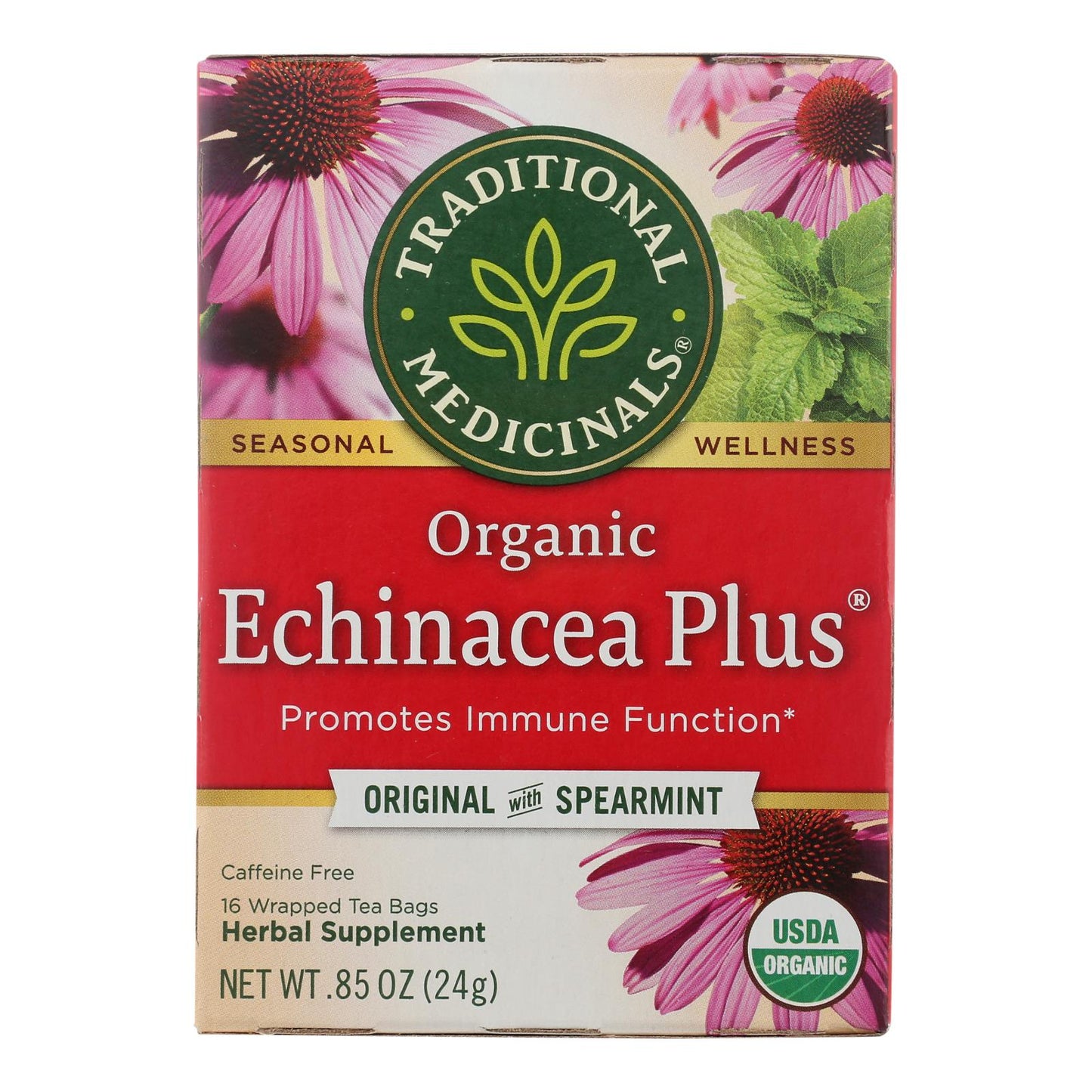 
                  
                    Traditional Medicinals Organic Echinacea Plus Herbal Tea, 16 Tea Bags, Case Of 6
                  
                