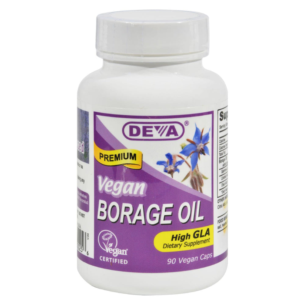 Deva Vegan Vitamins Borage Oil, 500 Mg, 90 Vegan Capsules