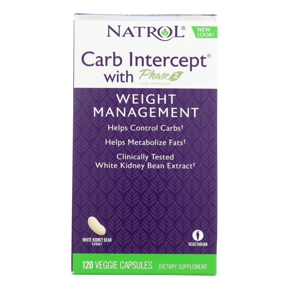 Natrol White Kidney Bean Carb Intercept, 120 Capsules