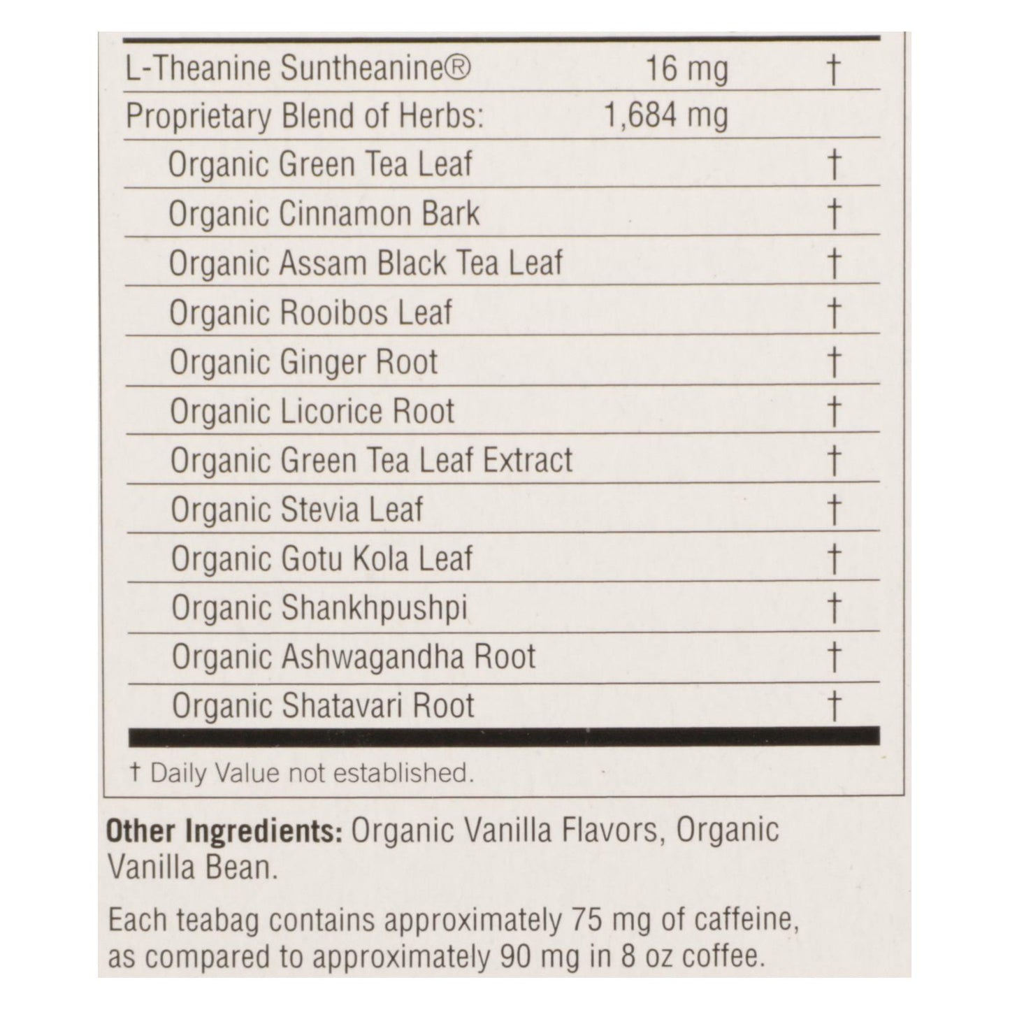 
                  
                    Yogi Perfect Energy Herbal Tea Vanilla Spice, 16 Tea Bags, Case Of 6
                  
                