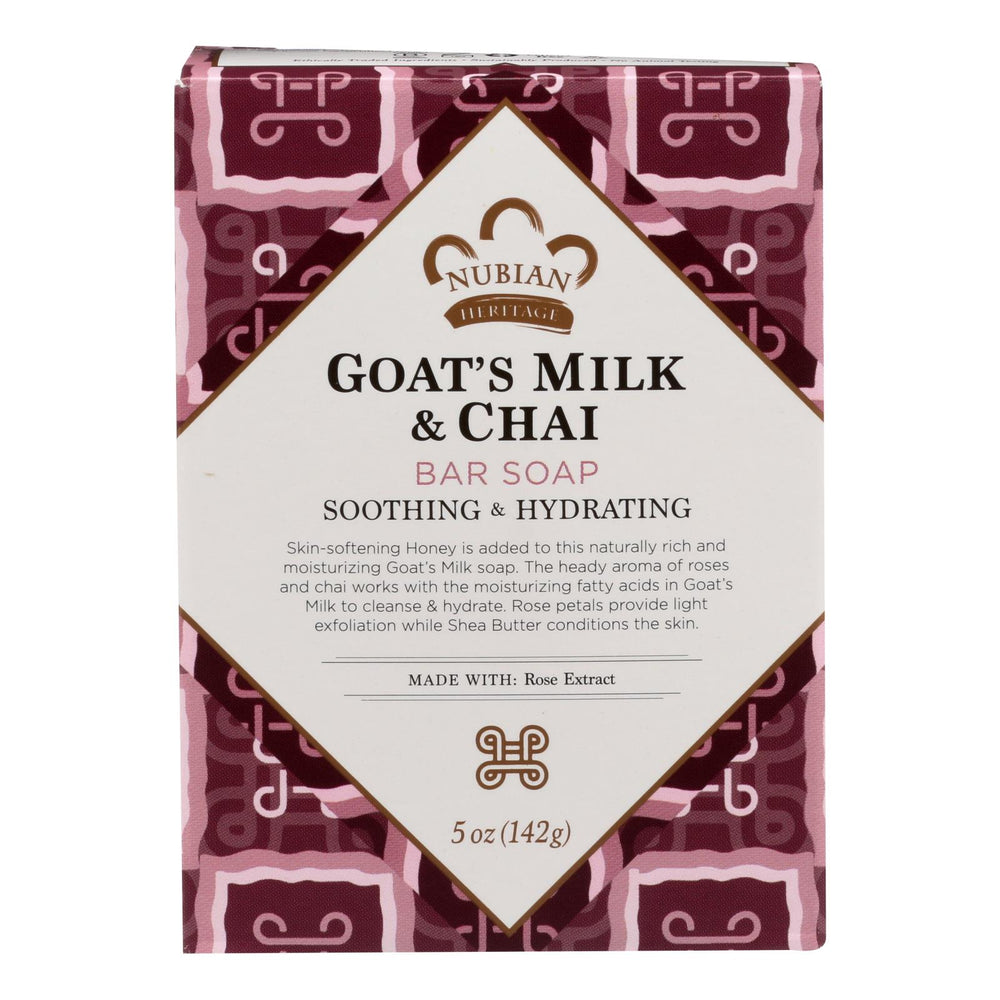 Nubian Heritage Bar Soap Goat's Milk & Chai - 5 oz.