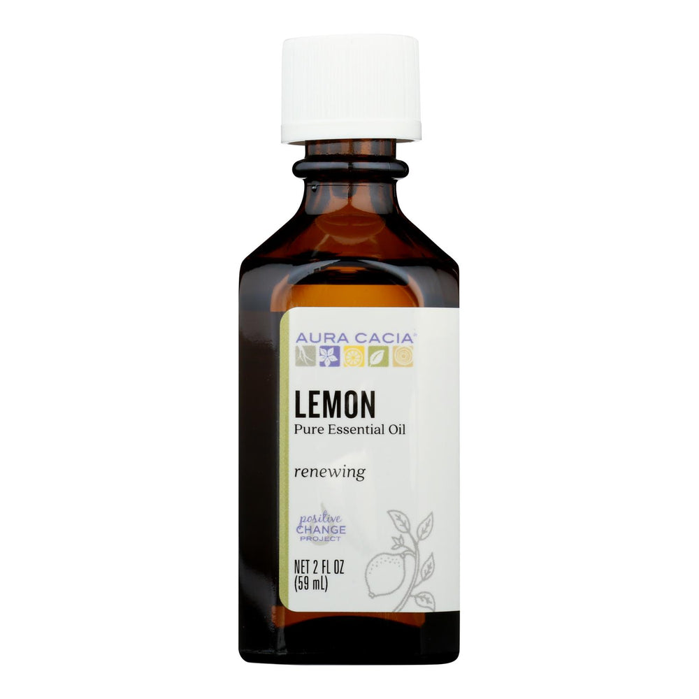 Aura Cacia Essential Oil, Lemon, 2 Fl Oz