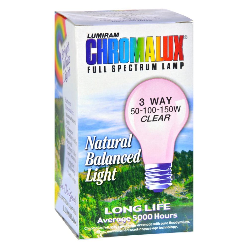 Chromalux Standard Clear 3 Way Light Bulb, 1 Bulb