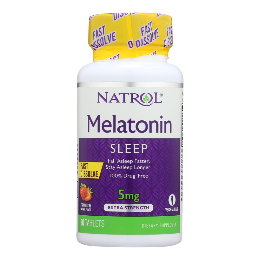 
                  
                    Natrol Melatonin Fast Dissolve Tablets Strawberry, 5 Mg, 90 Tablets
                  
                