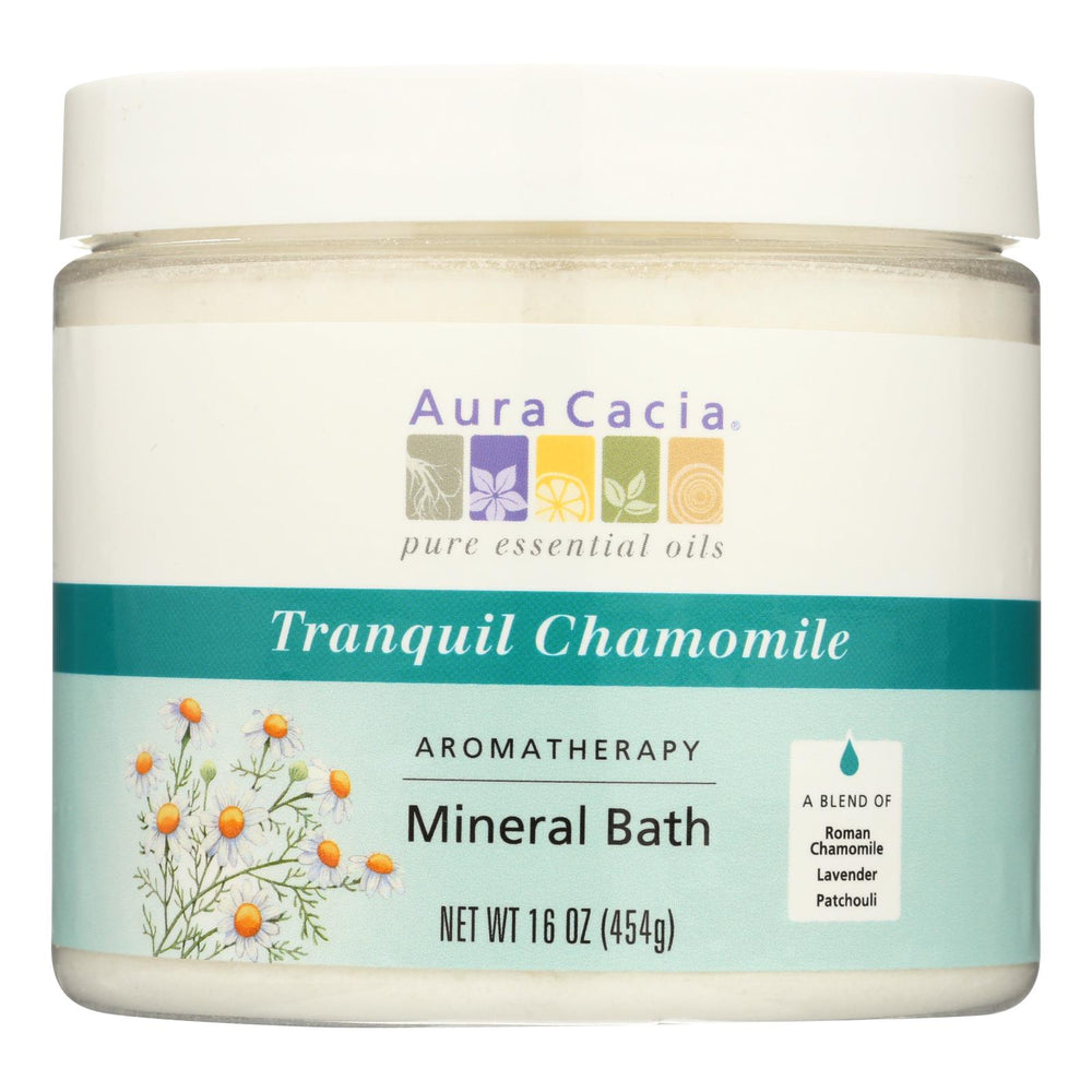 Aura Cacia Aromatherapy Mineral Bath Tranquility Chamomile, 16 Oz