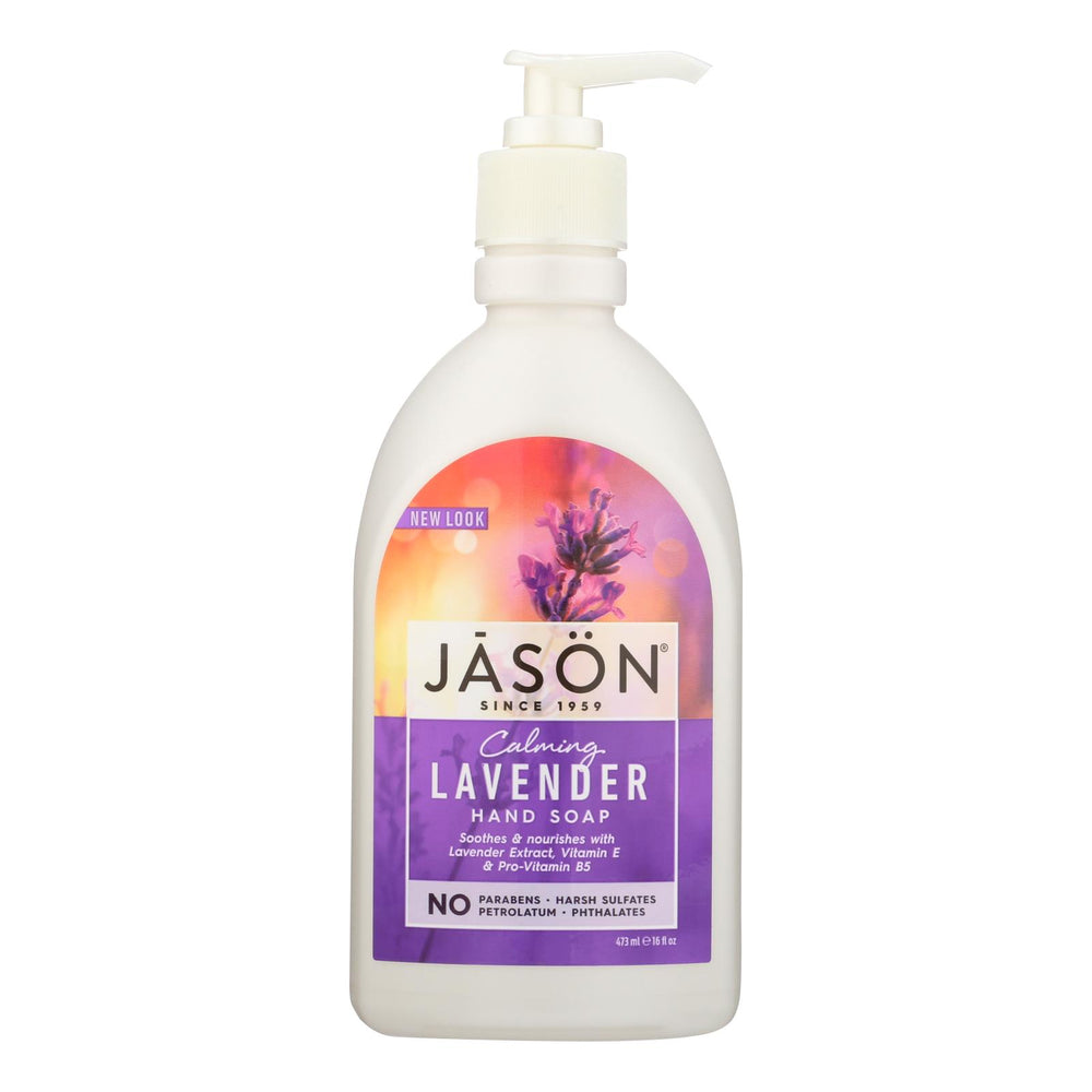 Jason Pure Natural Hand Soap Calming Lavender, 16 Fl Oz