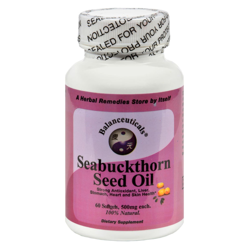Balanceuticals Seabuckthorn Seed Oil, 500 Mg, 60 Softgels