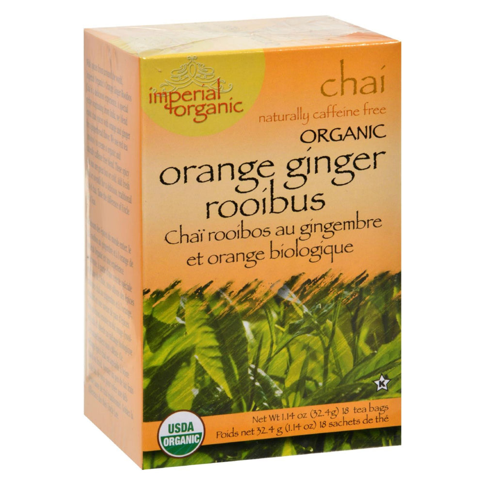 Uncle Lee's Imperial Organic Orange Ginger Rooibus Chai Tea, 18 Tea Bags