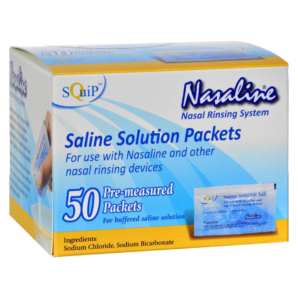 Squip Products Nasaline Salt Pre-measured Packets, 50 Packets