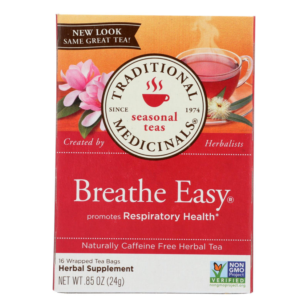 
                  
                    Traditional Medicinals Breathe Easy Herbal Tea, 16 Tea Bags, Case Of 6
                  
                