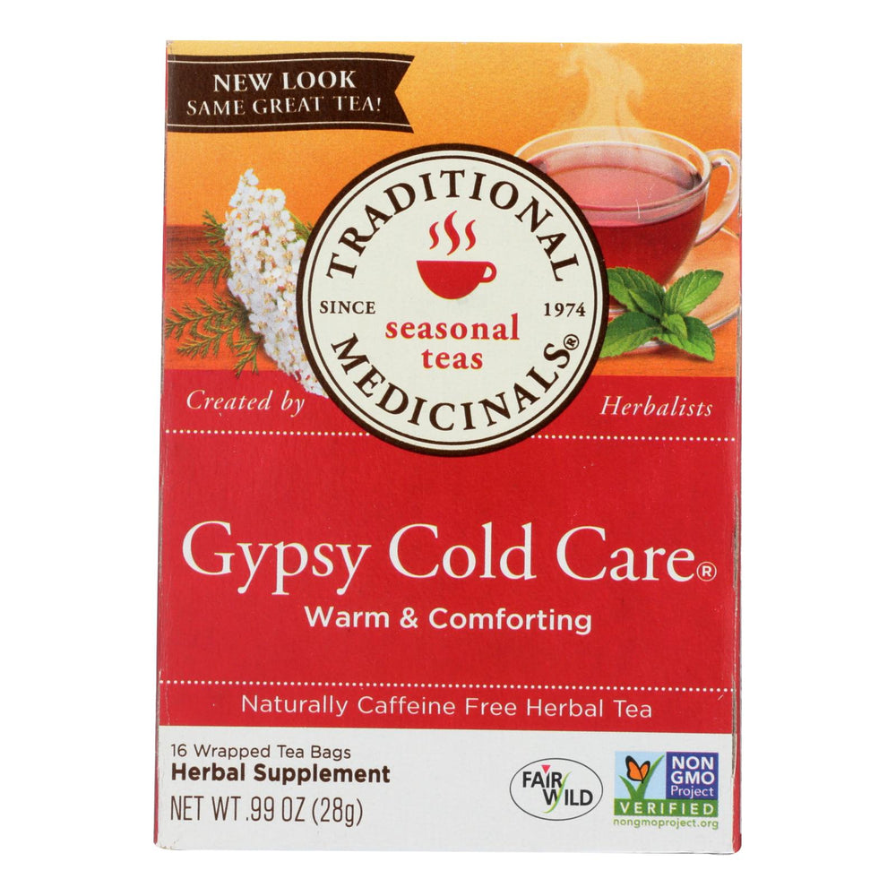 Traditional Medicinals Gypsy Cold Care Herbal Tea, 16 Tea Bags, Case Of 6