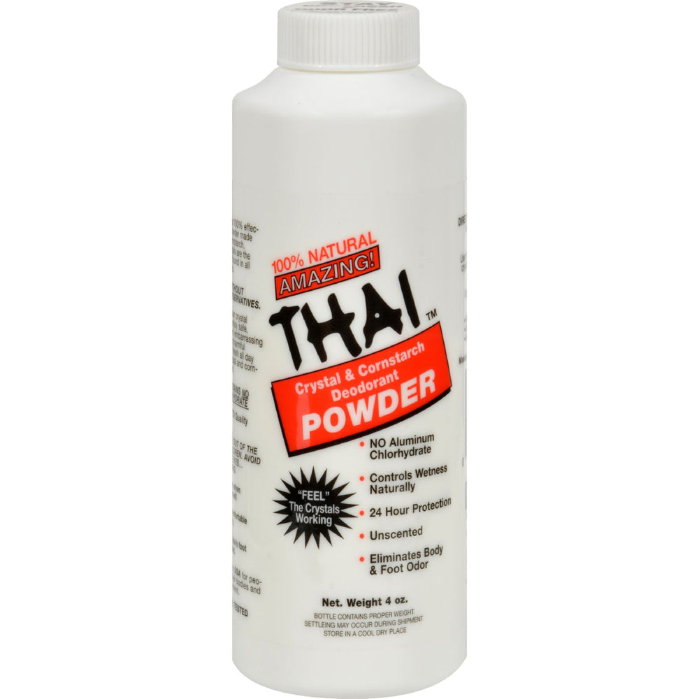Thai Deodorant Stone Crystal And Corn Starch Deodorant Body Powder, 3 Oz