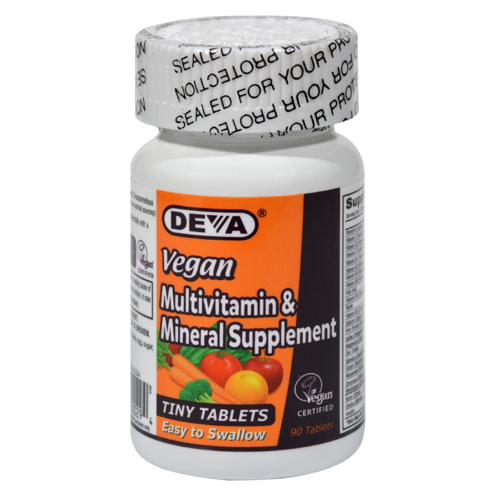 Deva Vegan Vitamins Multivitamin And Mineral Supplement, 90 Tiny Tablets