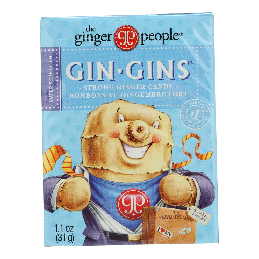 Ginger People Gingins Super Boost Candy, Case Of 24, 1.1 Oz