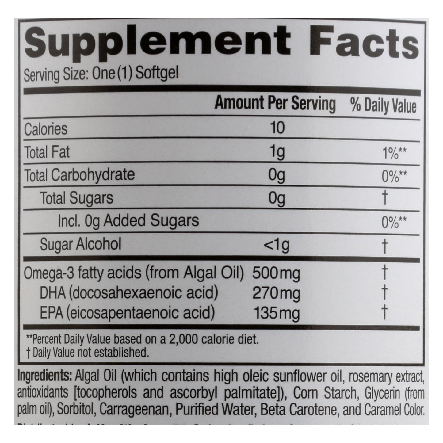 
                  
                    Amerifit Nutrition Ovega-3, 500 Mg, 60 Vegetarian Softgels
                  
                
