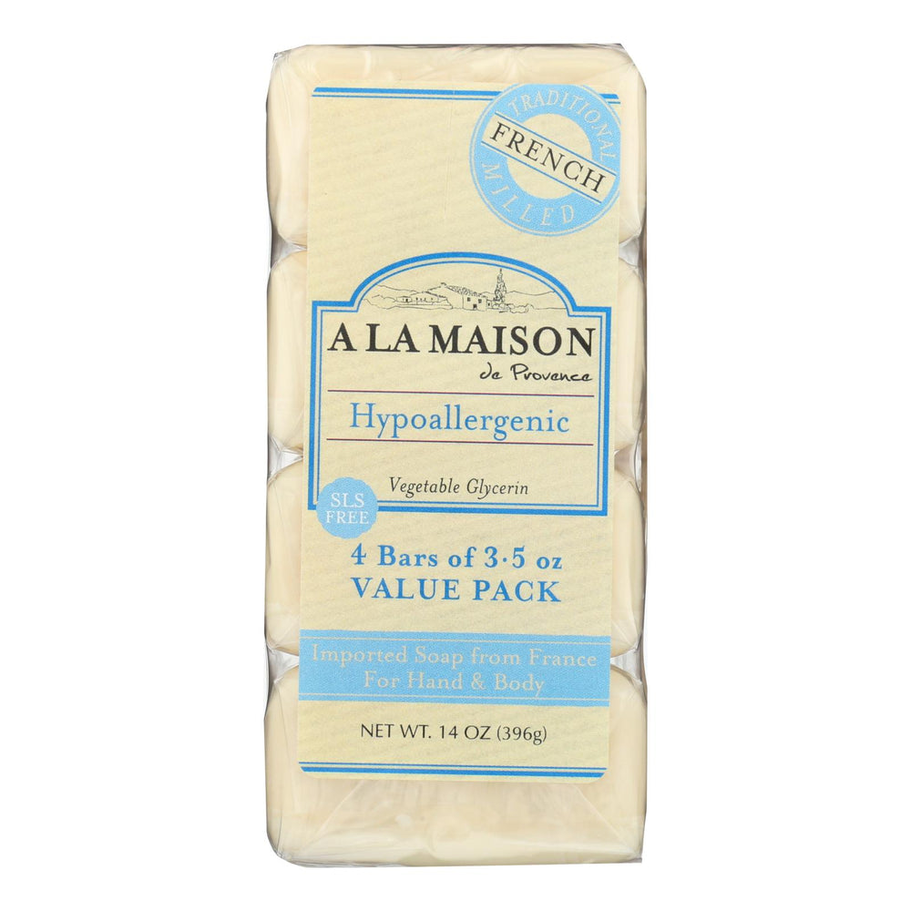 A La Maison Bar Soap, Unscented Value Pack, 3.5 Oz Each - Pack Of 4
