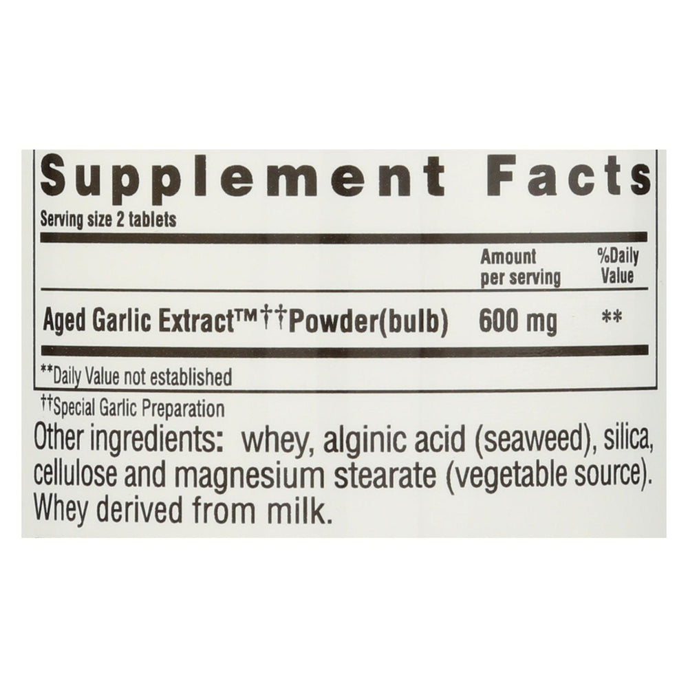 
                  
                    Kyolic - Aged Garlic Extract Hi-po Cardiovascular Original Formula 100 - 200 Tablets
                  
                