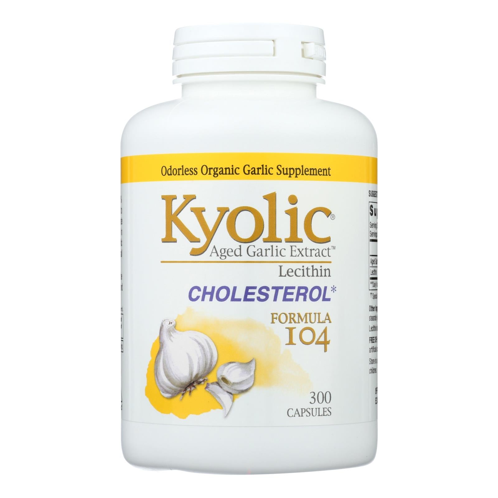 Kyolic Aged Garlic Extract Cholesterol Capsules Formula 104