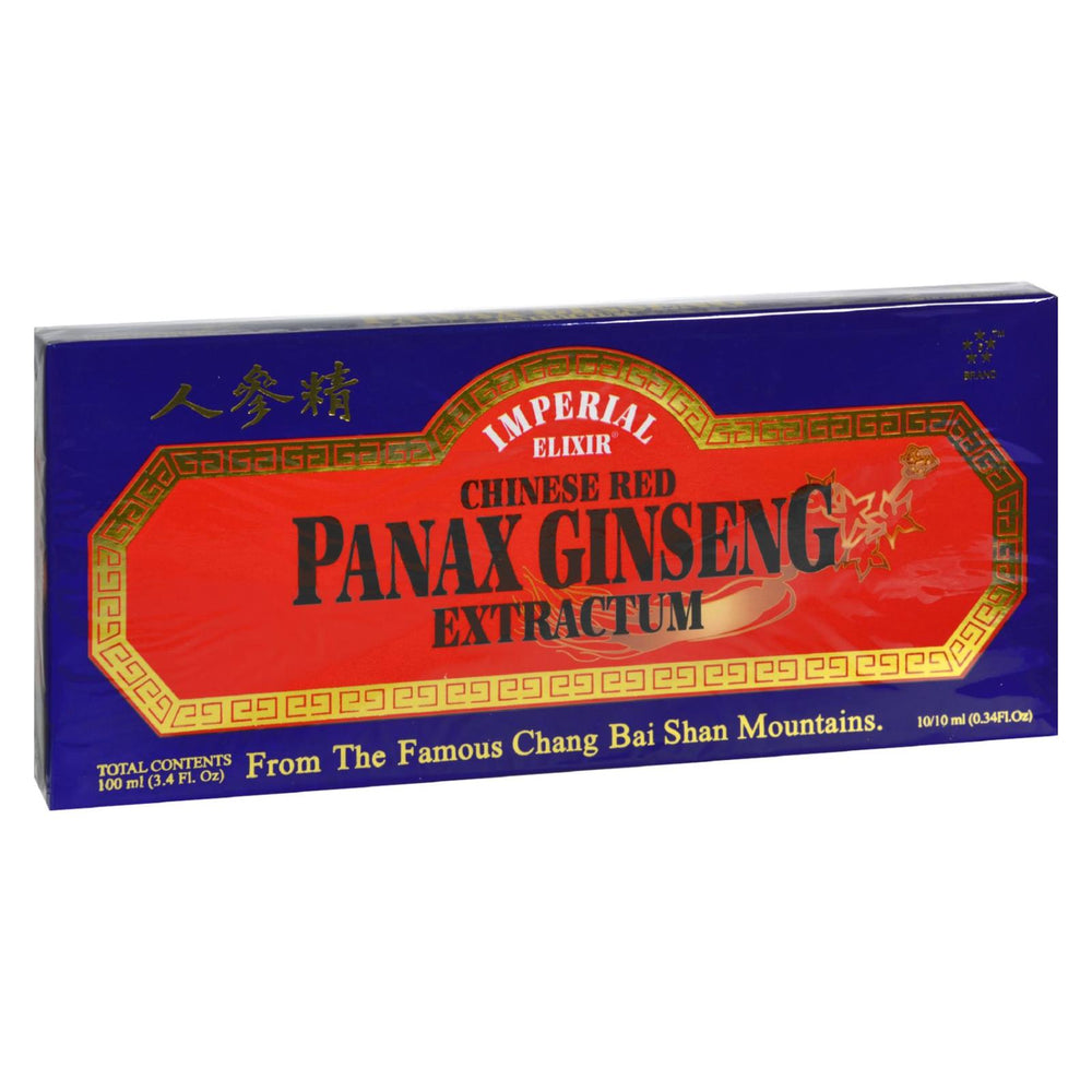 Imperial Elixir Chinese Red Panax Ginseng Extractum, 10 Bottles, 10 Ml Each