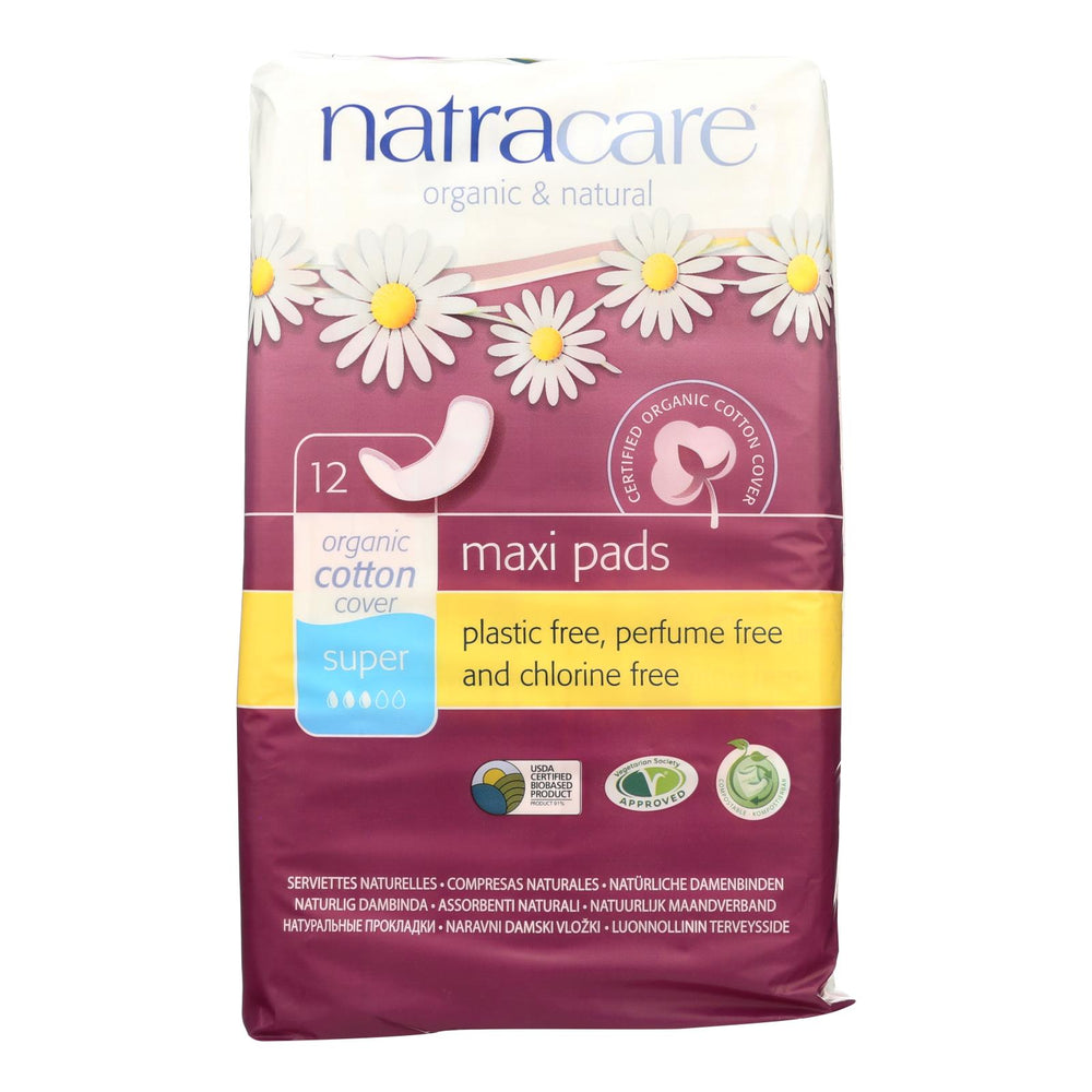 Natracare Natural Maxi Pads Super , 12 Pack