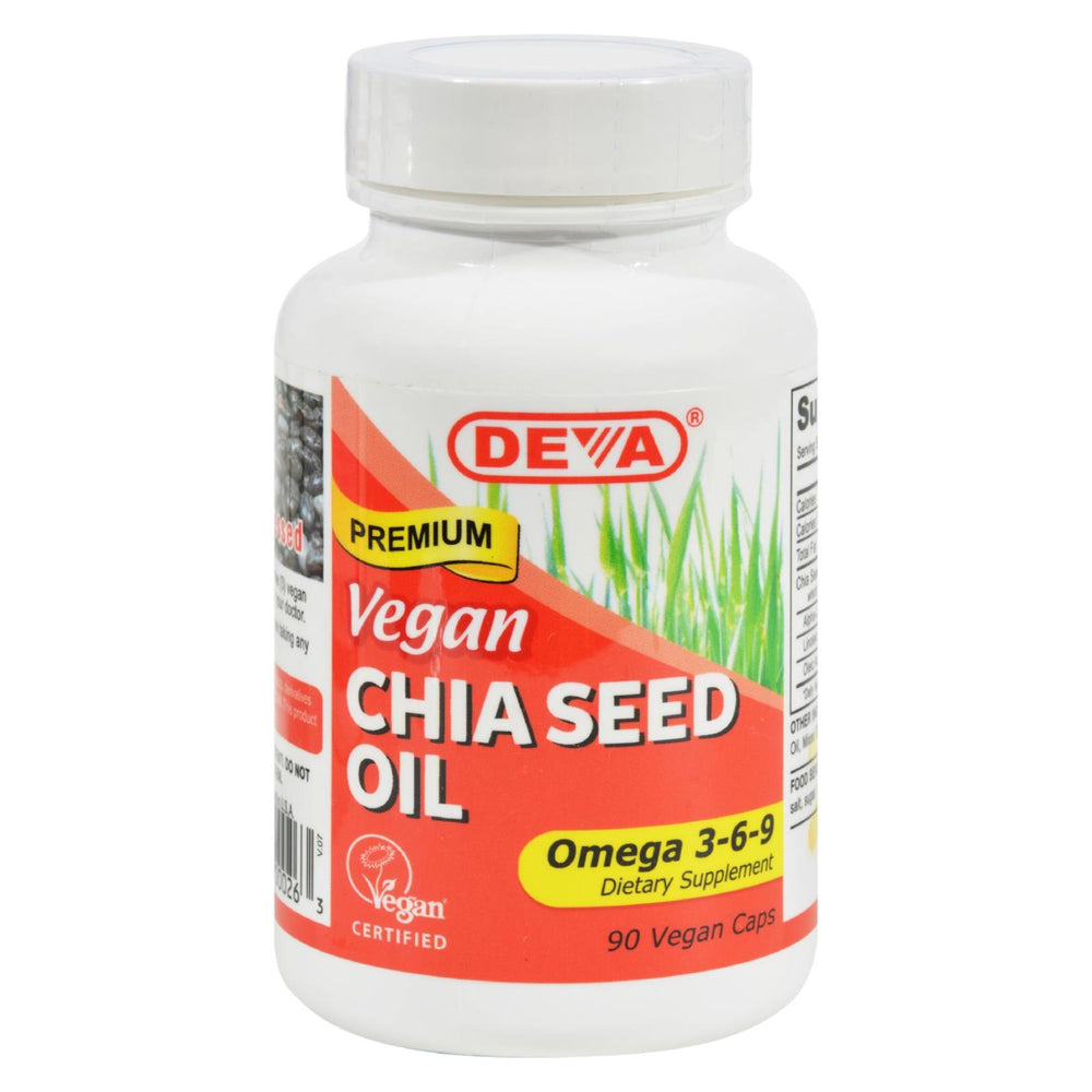 Deva Vegan Vitamins Chia Seed Oil, 90 Vegan Capsules