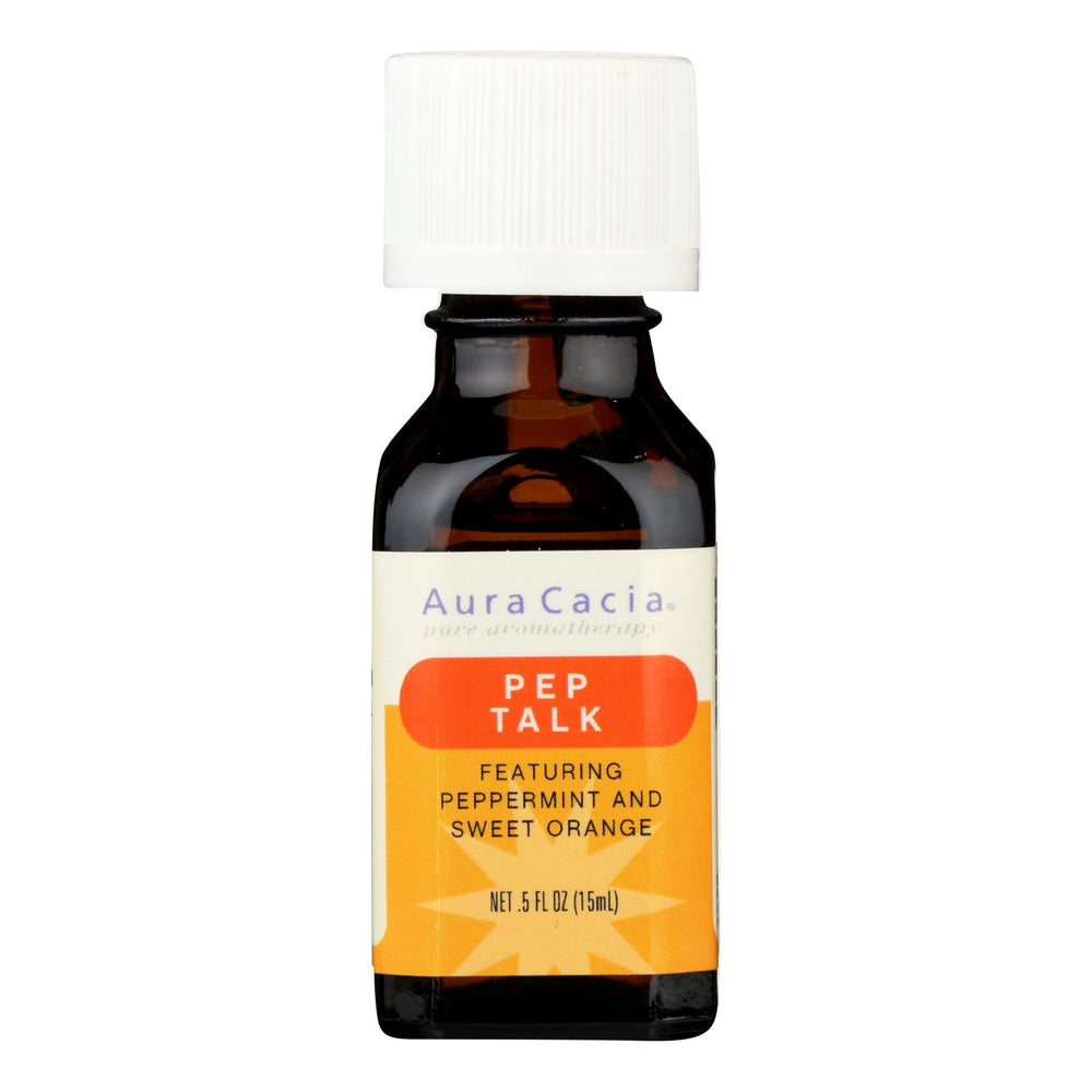 Aura Cacia Essential Solutions Oil Pep Talk Peppermint And Sweet Orange, 0.5 Fl Oz