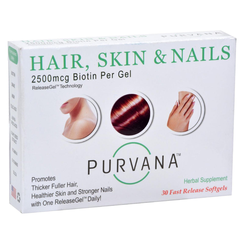 Heaven Sent Purvana Hair Skin Nails, 2500 Mcg, 30 Softgels