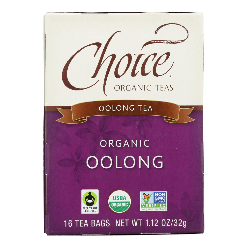 Choice Organic Teas Oolong Tea, 16 Tea Bags, Case Of 6