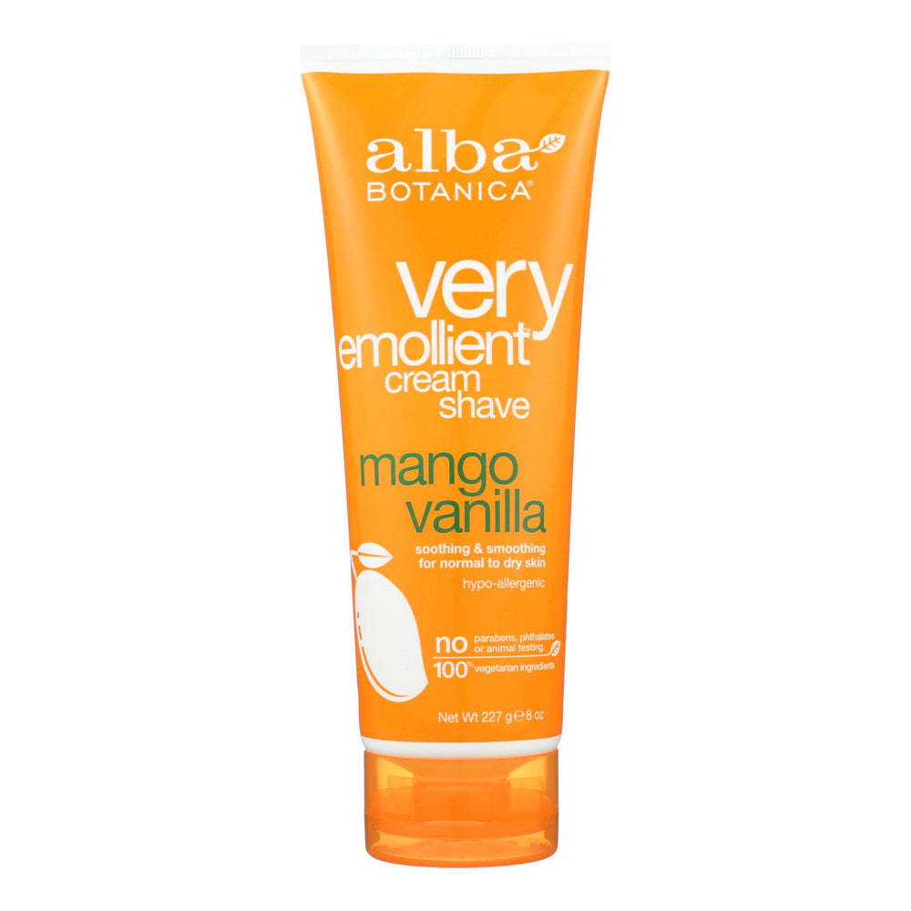 Alba Botanica Very Emollient Cream Shave Mango Vanilla - 8 fl oz.