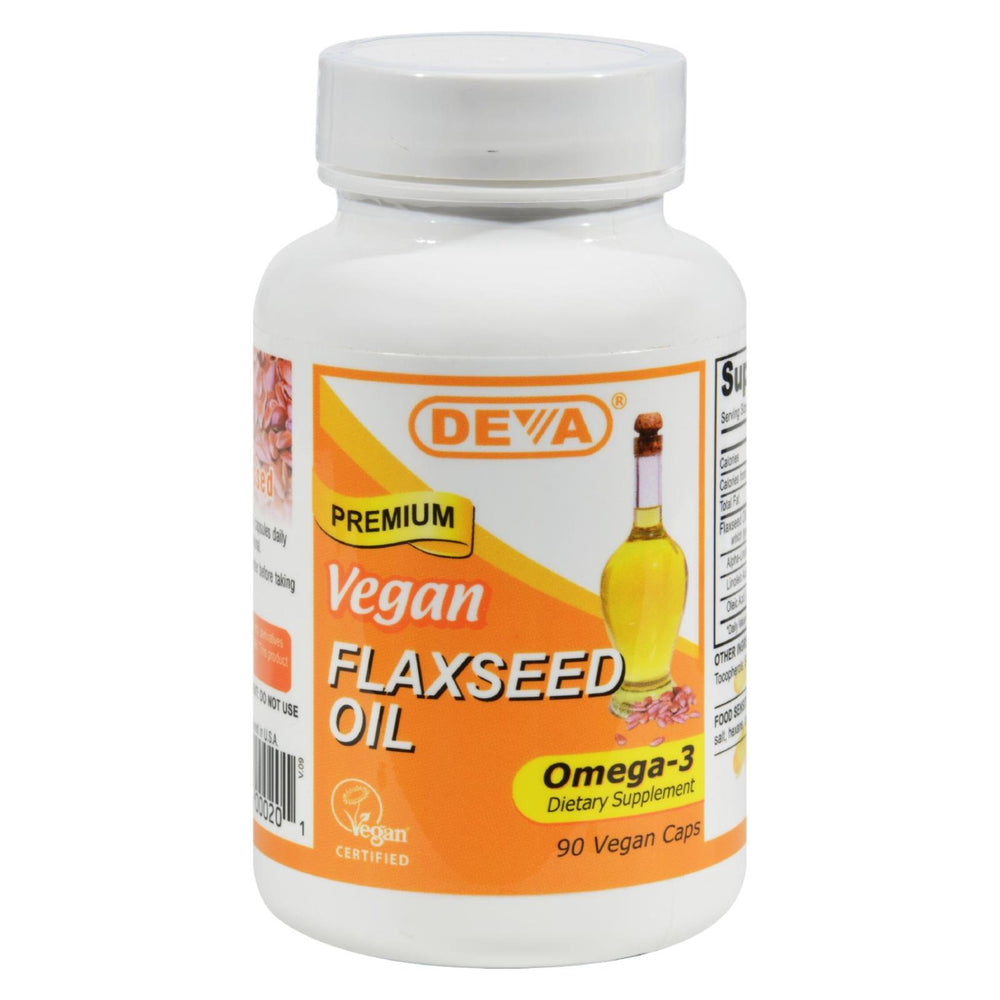 Deva Vegan Vitamins Flaxseed Oil, 90 Vegan Capsules