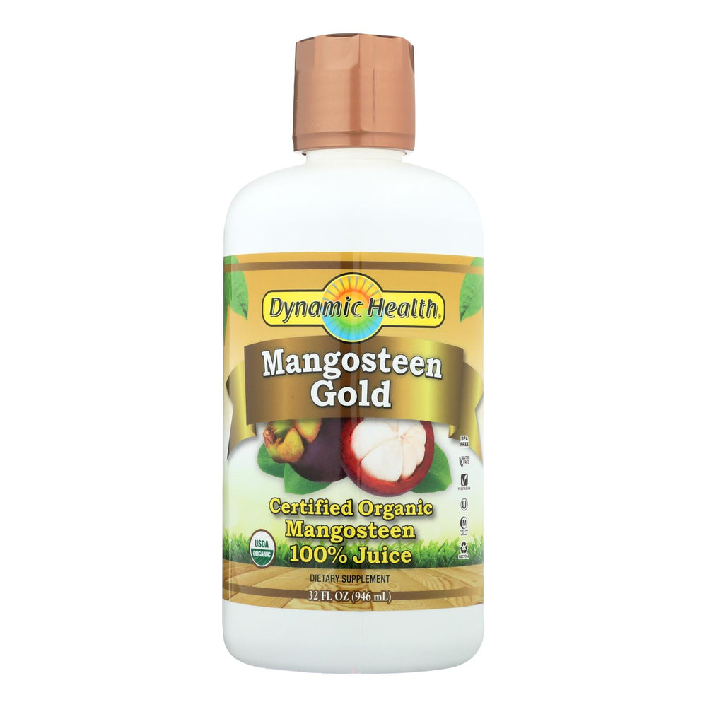 Dynamic Health Organic Certifiied Mangosteen Gold, 32 Fl Oz