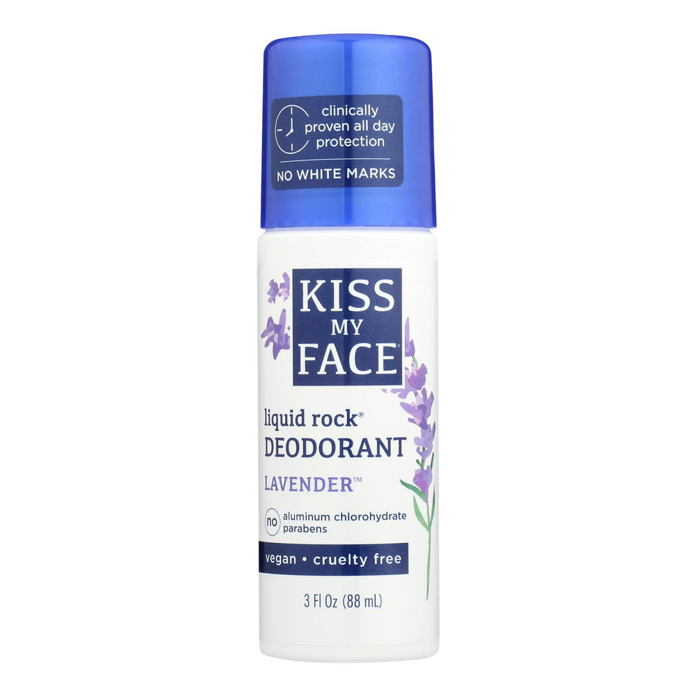 Kiss My Face Deodorant Liquid Rock Roll-on Lavender, 3 Fl Oz